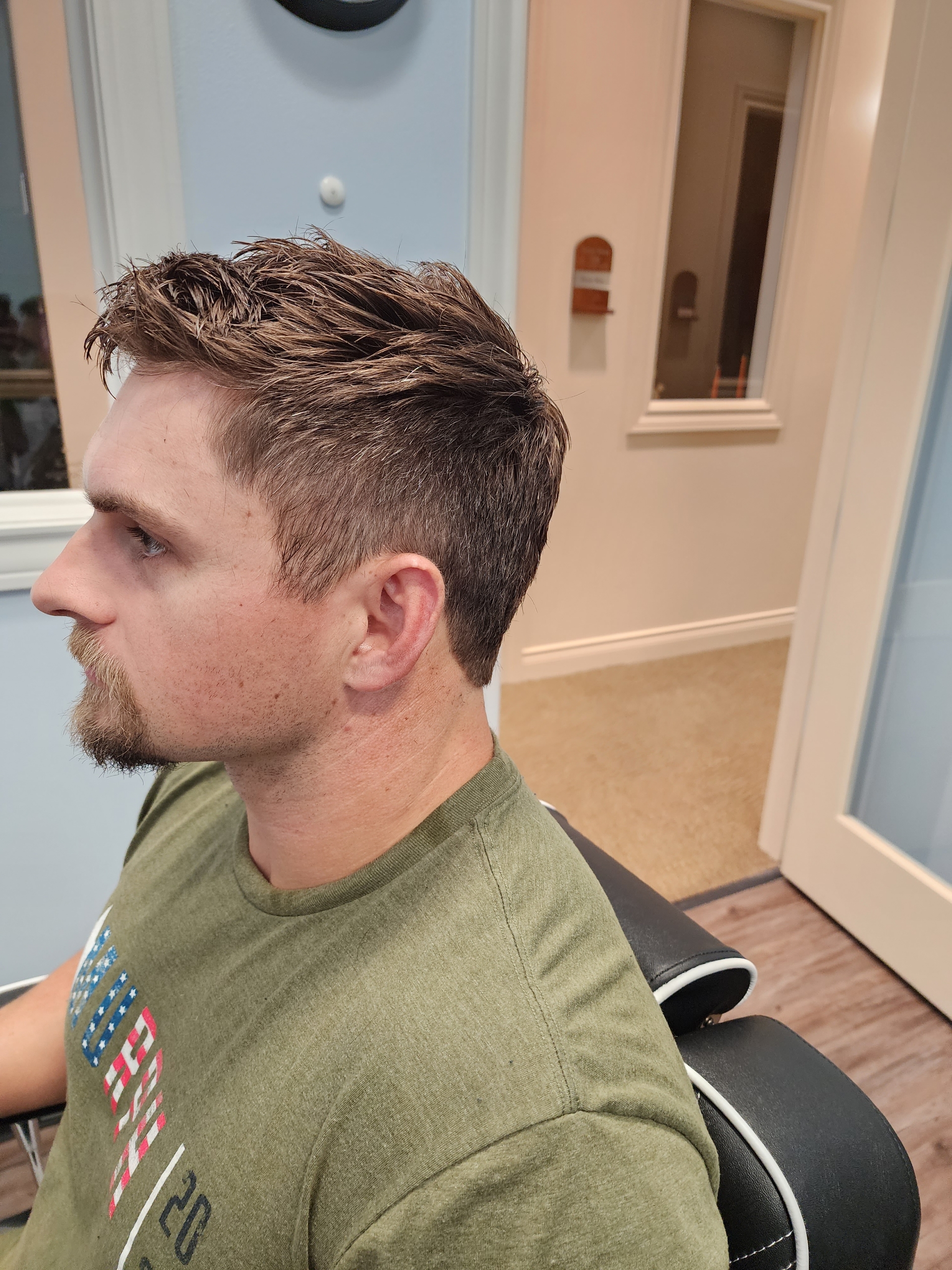 Tapered haircut with beard — North Styles Tulsa